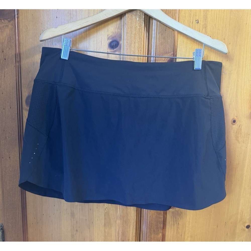 Athleta Skort Skirt Run With It Tennis Golf Pickleball Women's XL 14" Black READ